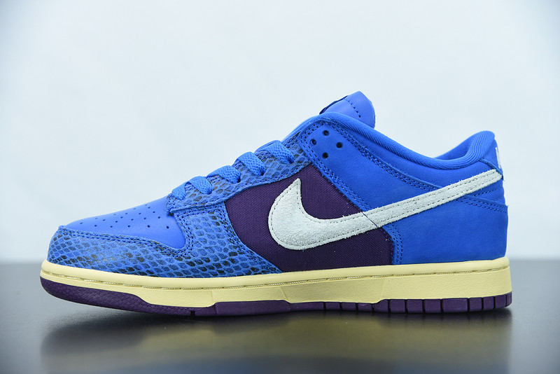 undefeated x nike dunk low ‘royal/purple’ dh6508-400