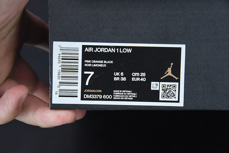 air jordan 1 low orange black dm3379-600