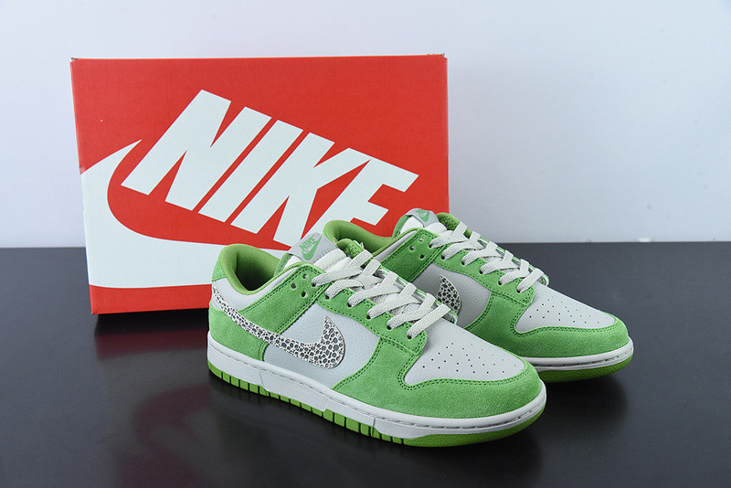 nike dunk low safari swh “chlorophyll” dr0156-300