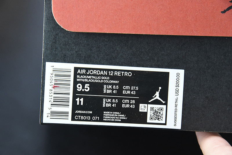 air jordan 12 “black taxi” ct8013-071