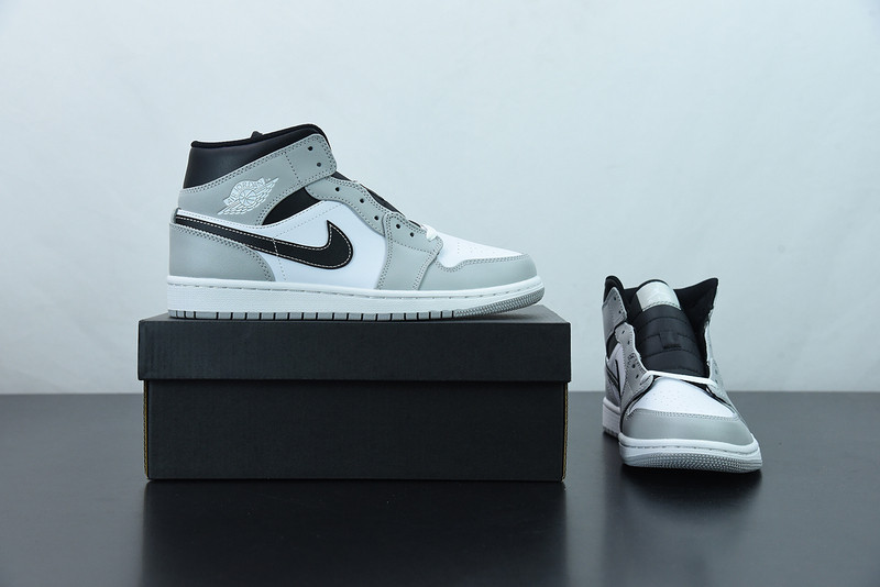 air jordan 1 mid light smoke grey 554724-078