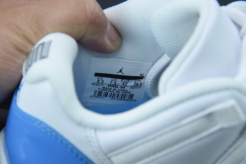 air jordan 11 retro low "carolina 2017 release" 528895-106