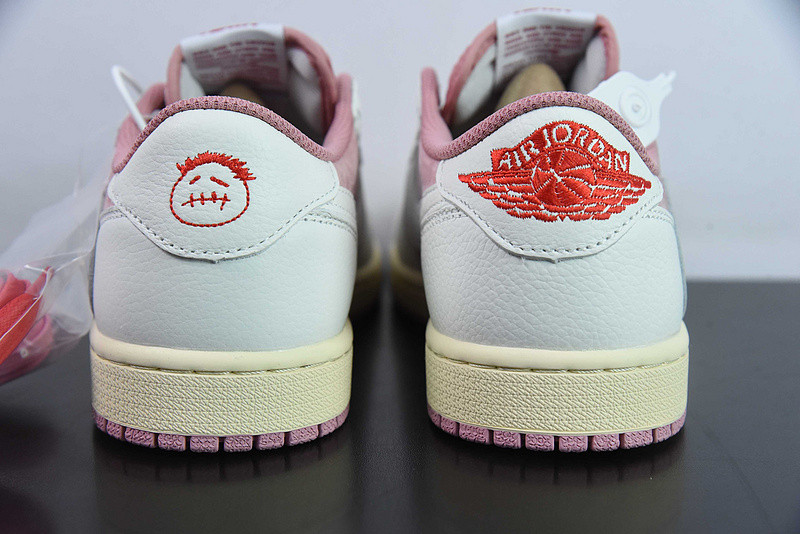 travis scott x air jordan 1 low og "shy pink" dm7866-106