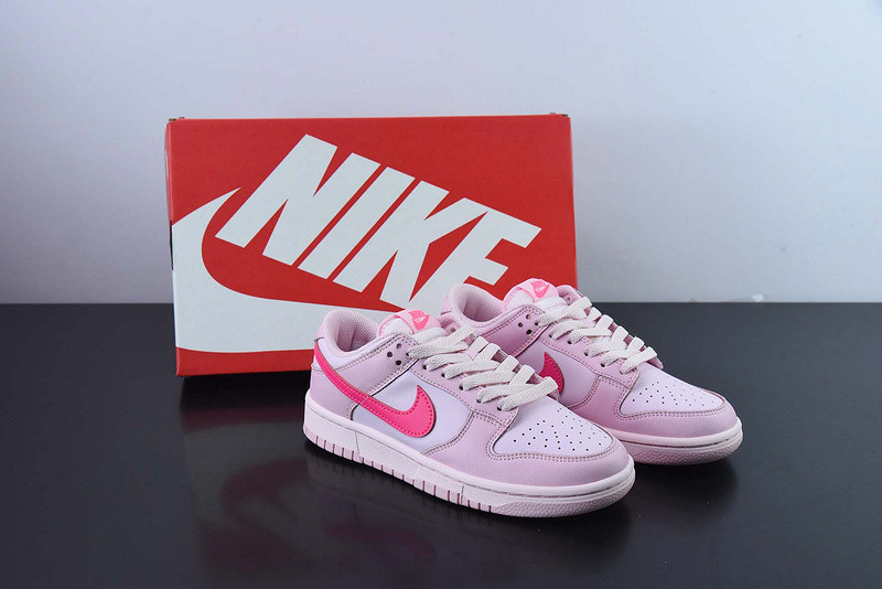 nike dunk low triple pink (gs) dh9765-600